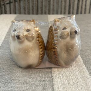 Adorable hedgehog salt and pepper shakers